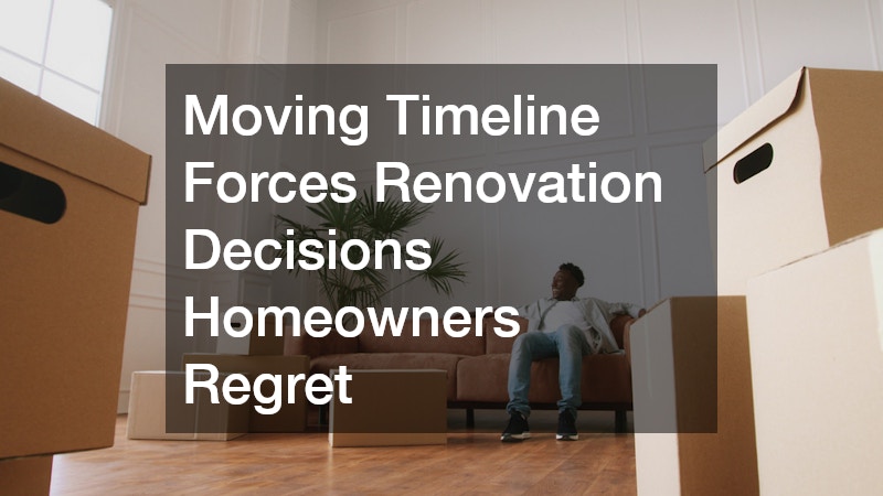 Moving Timeline Forces Renovation Decisions Homeowners Regret